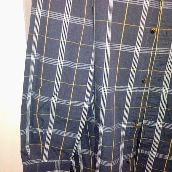 C E. Schmidt Nwot Men's Black and Yellow Plaid Button Down Shirt - Picture 4 of 12